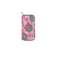 Colorful mandala print long zipper wallet for women, stylish clutch purse for daily use. - Mandala Print F (QBDX04F)