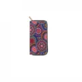 Ethnic mandala print long zipper wallet for women, stylish boho clutch purse and card holder daily use. - Mandala Print A (QBDX04A)