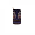 Bohemian ethnic print long zipper wallet for women, stylish clutch bag for daily use. - DX3013E