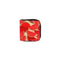 Cute watermelon print short zip wallet, pu leather mini coin purse for daily use and travel. - DX3023C