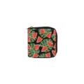 Watermelon print short zipper wallet detail view showcasing the cute fruit pattern design. - DX3023D