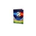 Soccer pattern passport holder, portable travel document organizer wallet for cards and ID. - DX3035E