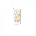 Dreamcatcher print long zipper wallet, stylish feather design clutch purse for daily use. - QBDX08A