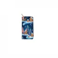 Christmas PU Long Zipper Wallet Festive Gingerbread House Print Clutch Handbag Holiday Gift - DX3028A