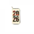 Christmas 2026 PU leather long zipper wallet clutch purse with holiday sweater print design - DX3028B