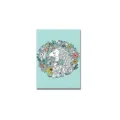 Detailed close-up of the mint green PU passport holder with a cute cartoon unicorn design. - Light Cyan