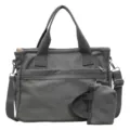 Sac à main en toile décontracté gris foncé, sac bandoulière et porté épaule polyvalent. - Gris