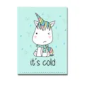 Cute unicorn PU leather passport holder case document protector travel organizer mint green - DX711A (Mint Green)