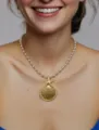 Stainless Steel Seashell Starfish Pendant Two Tone Necklace Variant Close Up Jewelry - Seashell and Starfish / 45cm Bead Chain