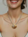 Collana con ciondolo conchiglia stella marina oro argento acciaio inox gioielli top - Conchiglia Bicolore Pentagramma