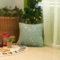 Mintgrüner Plüsch Schneeflocke Kissenbezug, weicher Samt Weihnachts Sofa Kissenhülle. - 45x45cm (Ohne Kern) / Grün