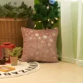 Weihnachten Schneeflocke Plüsch Kissenbezug, weicher rosafarbener Bezug für Wohnzimmersofa. - Altrosa