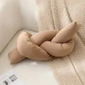 Nordic style camel knot throw pillow, made of soft Dutch velvet with inner core for sofa. - Khaki