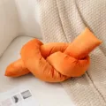 Nordic style orange velvet knot pillow decorative cushion for living room bedroom home decor. - Orange