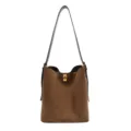 Braune Wildleder Beuteltasche Damen Retro Umhängetasche lässige Crossover Tasche. - Braun