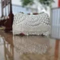 Luxus Strass Abendtasche mit funkelnden Kristallen und Fransen für elegante Damen Party. - Silber
