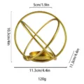Candelabro geométrico de hierro dorado soporte para velas de té metal decoración mesa - Dorado