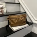 Casual effen canvas schoudertas voor dames, stijlvolle minimalistische dagelijkse crossbody tas. - Bruin