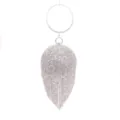 Sac de soirée scintillant en strass avec poignée anneau métal, pochette de luxe élégante pour fête. - Style Long Diamant Coloré