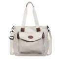 Lässige weiße Kord-Tasche, vielseitige Damen Schultertasche Handtasche für Pendeln Neu Stil. - Weiß