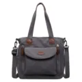 Graue Cord Shopper Tasche für Damen, lässige Schulter Handtasche, stylische Pendler Umhängetasche. - Grau