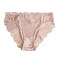 Women sexy lace briefs breathable comfortable underwear daily wear intimate ladies panty - S / Light Pink