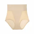 Women high waist tummy control shaping briefs seamless mesh breathable nude postpartum underwear - S / Bottoms / Nude