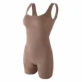 Women Wide Strap Body Shaper Jumpsuit Tummy Control Shapewear Fitness Yoga Bodysuit - S / Set / Khaki