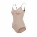 Women seamless body shaper nude tummy control slim bodysuit shaping underwear spaghetti strap - S / Dresses / Khaki