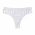 Perizoma da donna bianco tinta unita, sottoveste sexy senza cuciture traspirante per uso quotidiano. - Taglia S / Pantaloni e gonne / Bianco