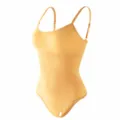 Seamless tummy control bodysuit shapewear for women slimming waist shaper cami top. - S / Top And Bottom / Yellow