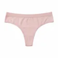 Tanga da donna senza cuciture in tinta unita con tassello in cotone traspirante chic - Taglia S / Pantaloni e gonne / Rosa
