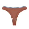 Perizoma donna senza cuciture con cinturino elastico logo stile tinta unita confortevole. - Taglia S / Pantaloni e gonne / Caffè