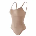 Beige seamless shaping bodysuit, high waist tummy control body shaper underwear variant. - S / Top And Bottom / Khaki