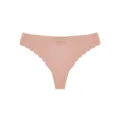 Women's seamless ice silk thong low-rise cutout briefs comfortable daily underwear. - S / Bottoms / Pink
