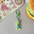 Cute cartoon funny fish keychain pendant stylish bag accessory quirky gift for bestie - Ruthless Green