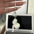 Jasmine wind chime phone charm ins style cute bag hanging chain keychain accessory for girls - Jasmine