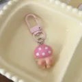Rosa Pilz Schlüsselanhänger Dopamin niedliche Cartoon Tasche Anhänger bunte Zubehör - Rosa
