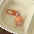 Bunter Pilz-Popo Schlüsselanhänger, Dopamin niedlicher Cartoon Taschenanhänger für Schüler. - Orange