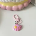 Pink shell keychain cute star bag charm pendant accessory for women and girls gift item - Shell