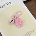 Cute pink cherry blossom bell keychain sweet style backpack pendant student accessory item - Cherry Blossom Tart