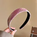 Chic cerchietto a quadri rosa, elegante accessorio per capelli da donna, 35.5cm - Quadri Viola-Rosso