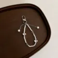 Variante Portachiavi Cuore di Perle - Ciondolo per Telefono Stile Coreano Dolce e Chic - Ciondolo Perla-Perla Sospesa(11944B)
