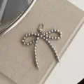 Portachiavi con fiocco di perle metalliche ciondolo per borsa accessori carini e moda - Fiocco Nero Fucile