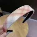 Classico cerchietto a quadri per donna accessorio per capelli retrò e chic - Quadri Rosa-Bianco