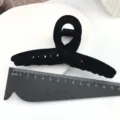 Molla per capelli in velluto nero da donna, grande fermaglio retro, elegante accessorio invernale - Croce Nero 13cm