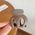 Molla per capelli marrone opaco da donna, grande fermaglio elegante per uso quotidiano. - Molla per Capelli Opaca Marrone Circa 5CM