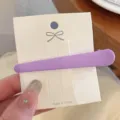 Semplice fermaglio per capelli opaco viola molletta becco d'anatra per donne styling quotidiano. - Fermaglio viola