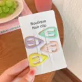 Süße herzförmige Kinder Haarklammern Set bunte Haarnadeln für kleine Mädchen Babys Haarschmuck - 9481E Herz Glänzend Hellgrün Lila Haarnadeln 4er Set