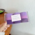 Purple gradient hair ties set in clear storage box, cute elastic scrunchies for daily hair styling. - Purple Series